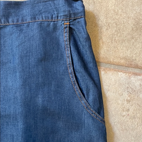 Denim Wide Leg Pants/Culottes/Gauchos - Picture 4 of 6